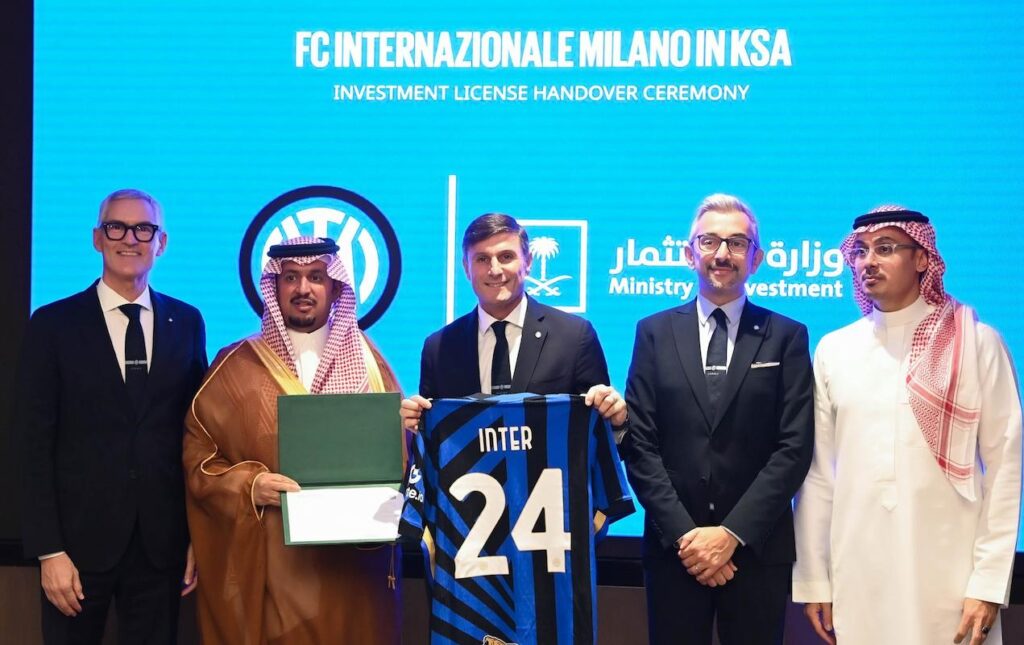 Inter, concessa licenza di investimento in Arabia Saudita