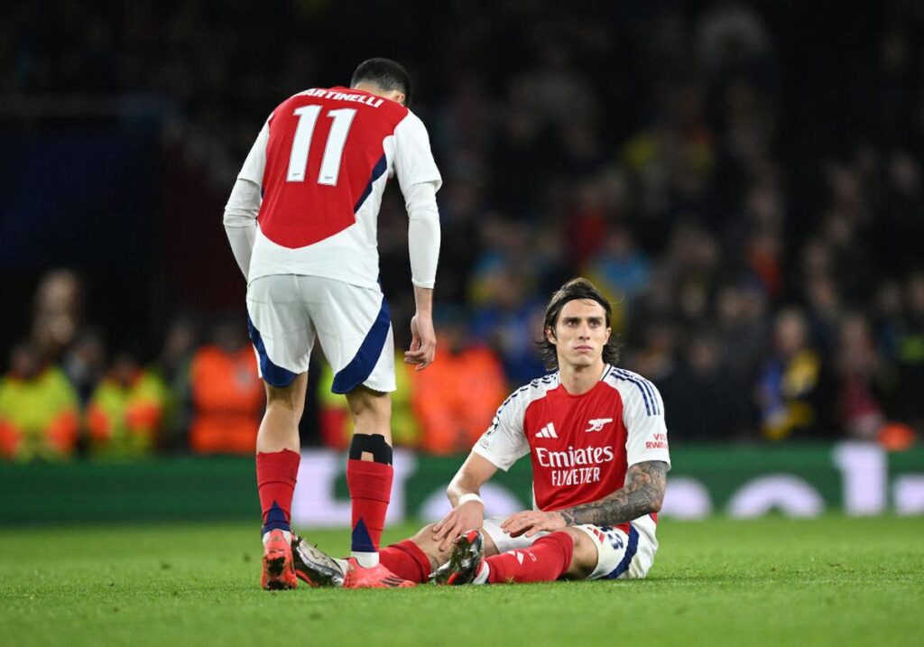 arsenal infortunio calafiori
