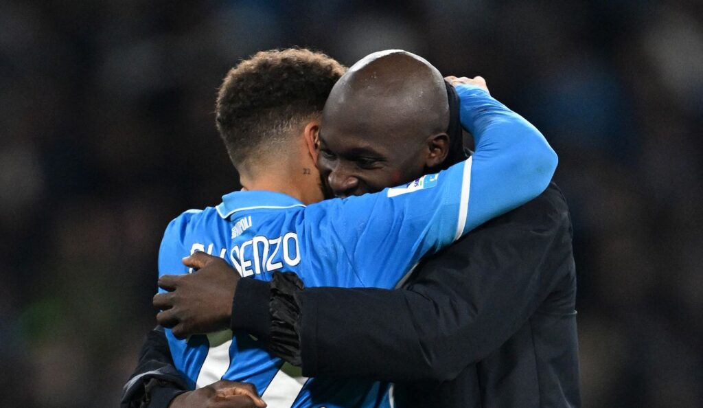 Giovanni Di Lorenzo e Romelu Lukaku