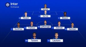 Inter Arsenal probabile