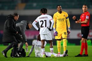 Leao infortunio Verona v AC Milan - Serie A