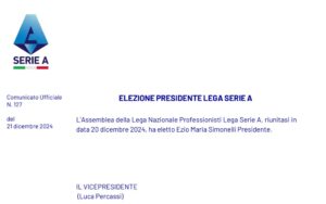serie a annuncio presidente