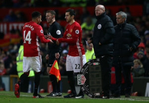 Mkhitaryan Mourinho Manchester United v Sunderland - Premier League