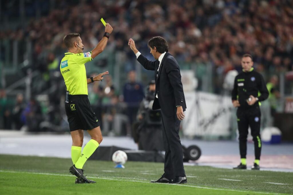 inzaghi ammonito roma