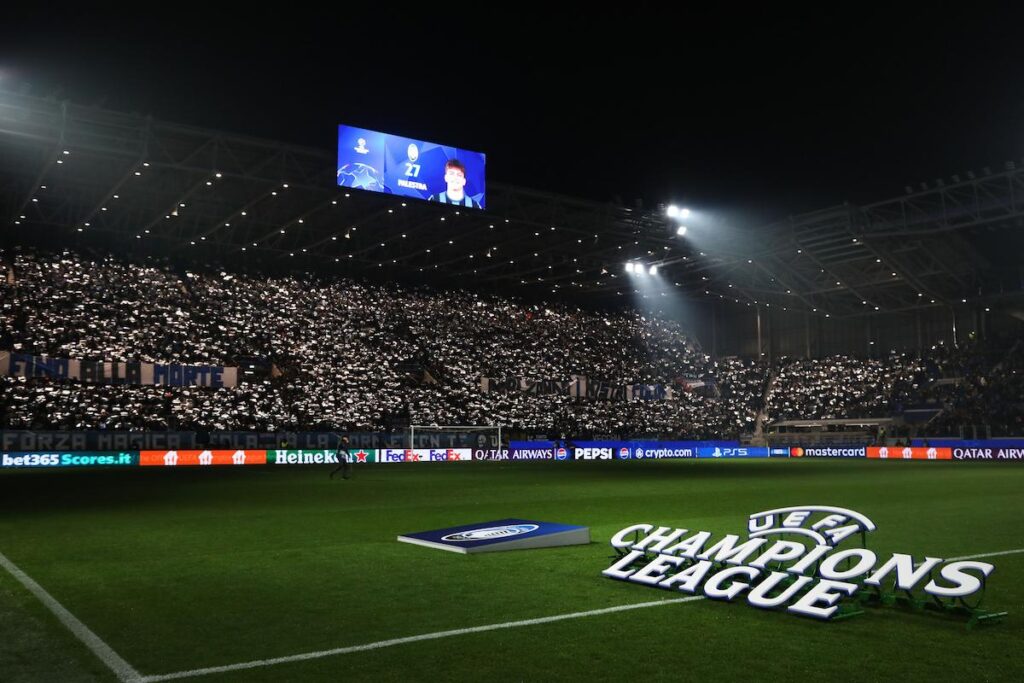 A general view of the stadium ahead of the UEFA Champions League 2024/25 League Phase MD7 match between Atalanta BC and SK Sturm Graz