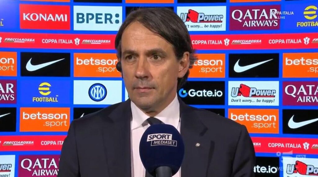 inzaghi post coppa italia mediaset