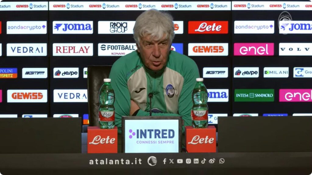 Gasperini e l'addio in conferenza