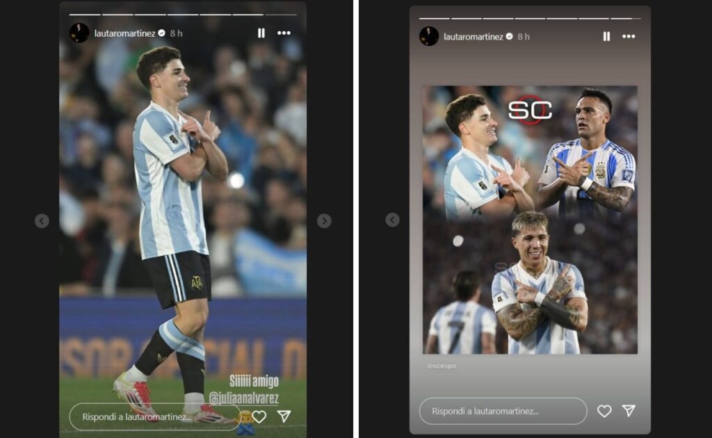 post lautaro dedica nazionale argentina