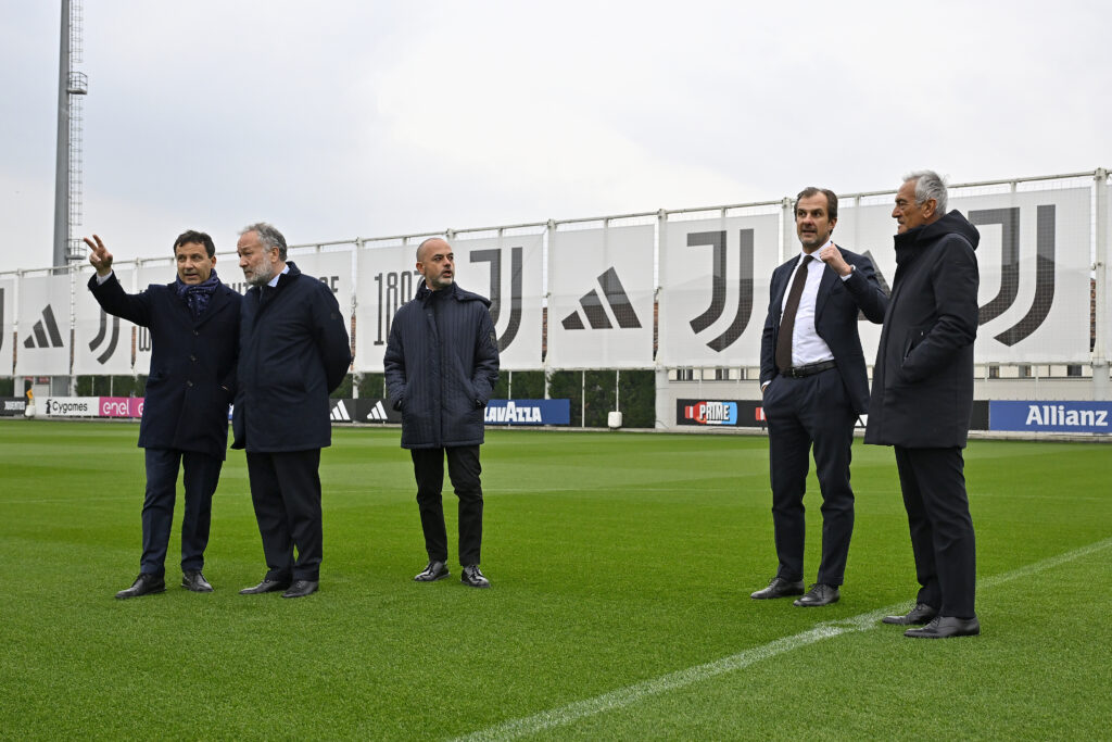 Gabriele Gravina Visits Juventus Headquarters