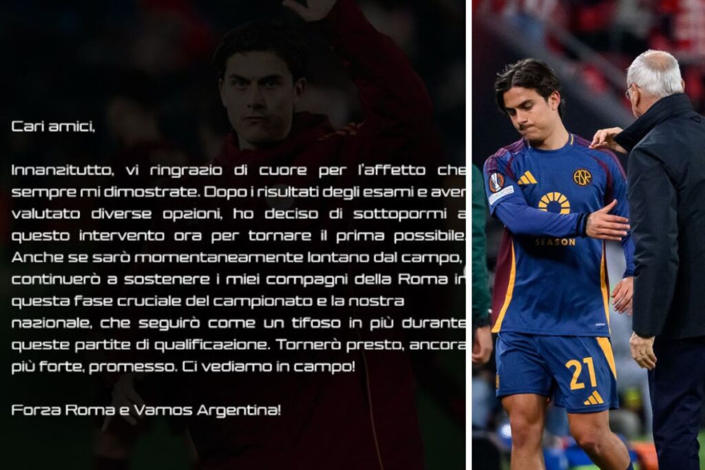 DYBALA parole infortunio