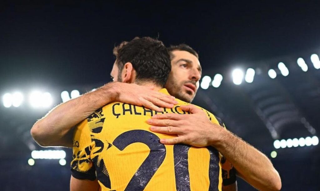 calhanoglu e mkhitaryan maglia gialla