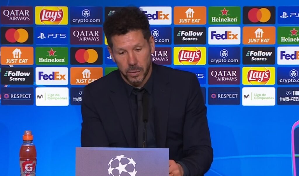 Simeone senza parole