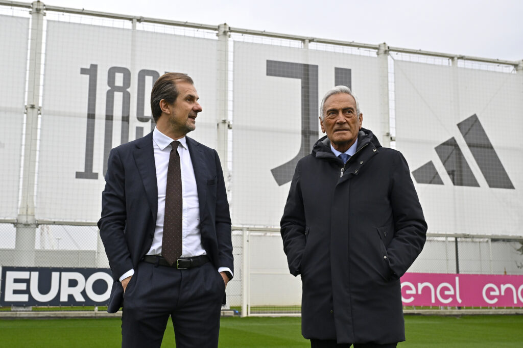 Gabriele Gravina Visits Juventus Headquarters