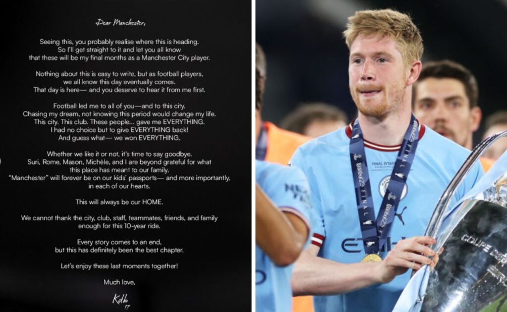 de bruyne saluta city