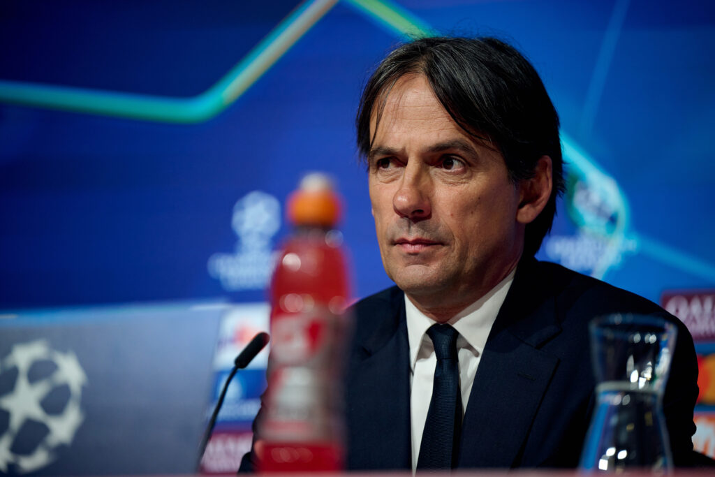 FC Internazionale Milano Training Session And Press Conference - UEFA Champions League 2024/25 Quarter Final First Leg