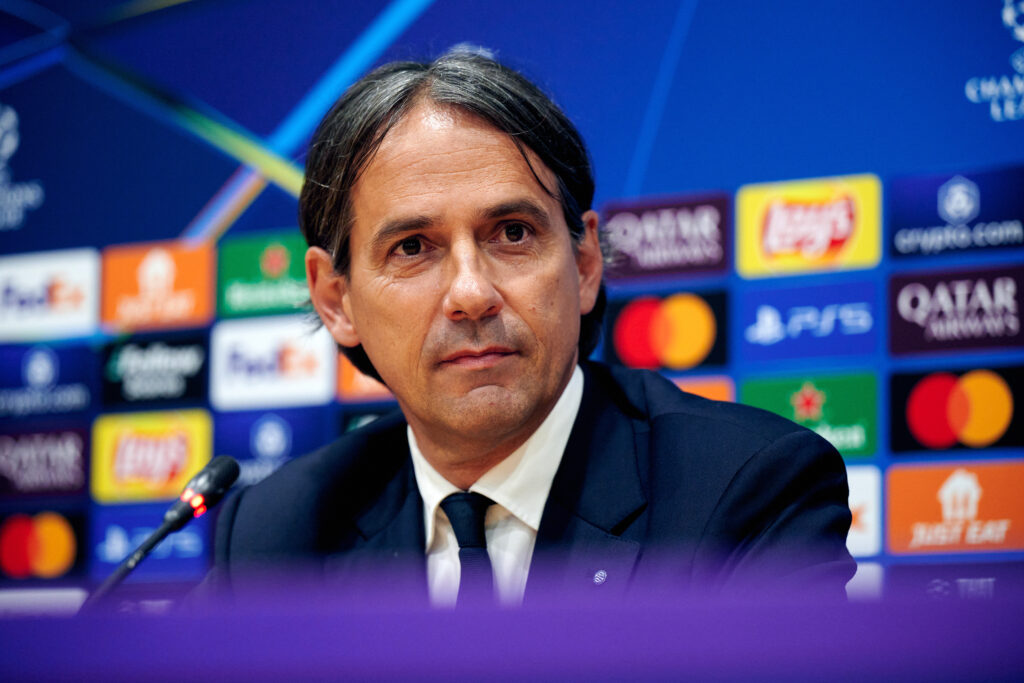 FC Internazionale Milano Training Session And Press Conference - UEFA Champions League 2024/25 Semi Final First Leg