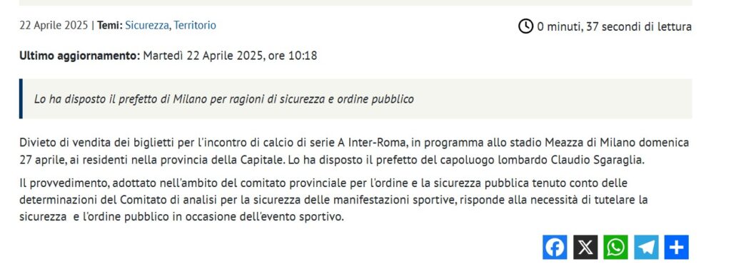 inter roma viminale