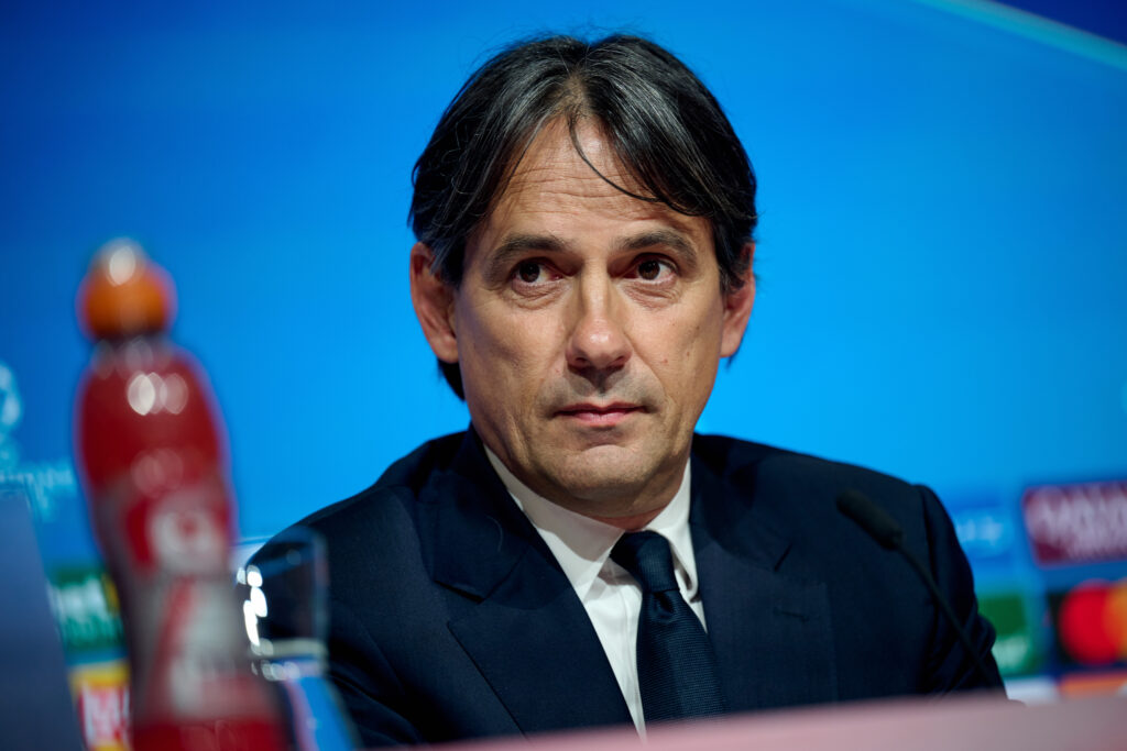 FC Internazionale Milano Training Session And Press Conference - UEFA Champions League 2024/25 Quarter Final First Leg