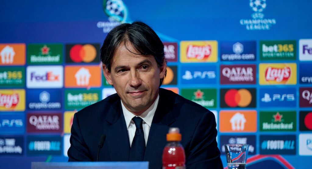 FC Internazionale Milano Training Session And Press Conference - UEFA Champions League 2024/25 Quarter Final First Leg