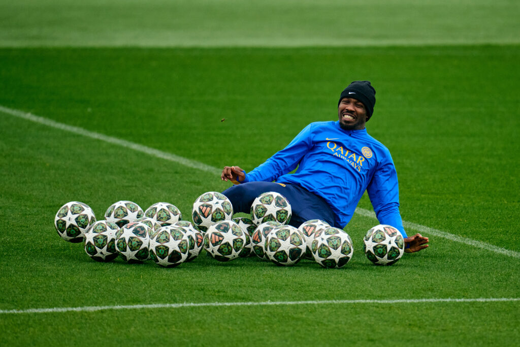 FC Internazionale Milano Training Session And Press Conference - UEFA Champions League 2024/25 Quarter Final Second Leg