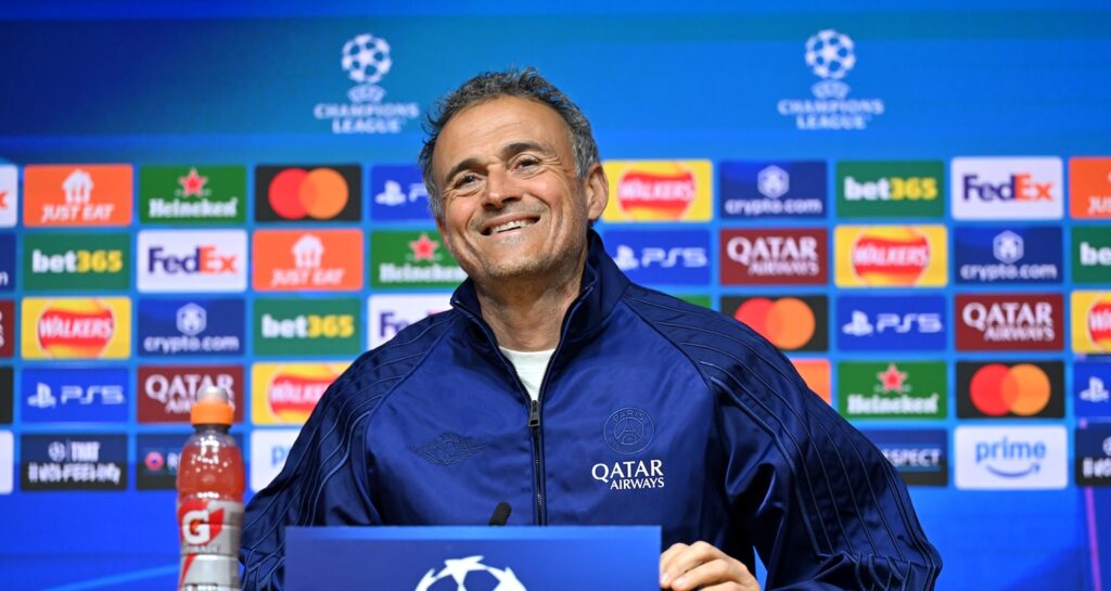 Paris Saint-Germain Training Session And Press Conference - UEFA Champions League 2024/25 Quarter Final Second Leg