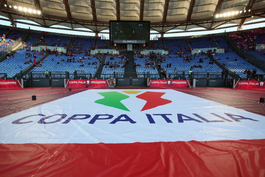 General view inside the stadium prior to the Coppa Italia Final