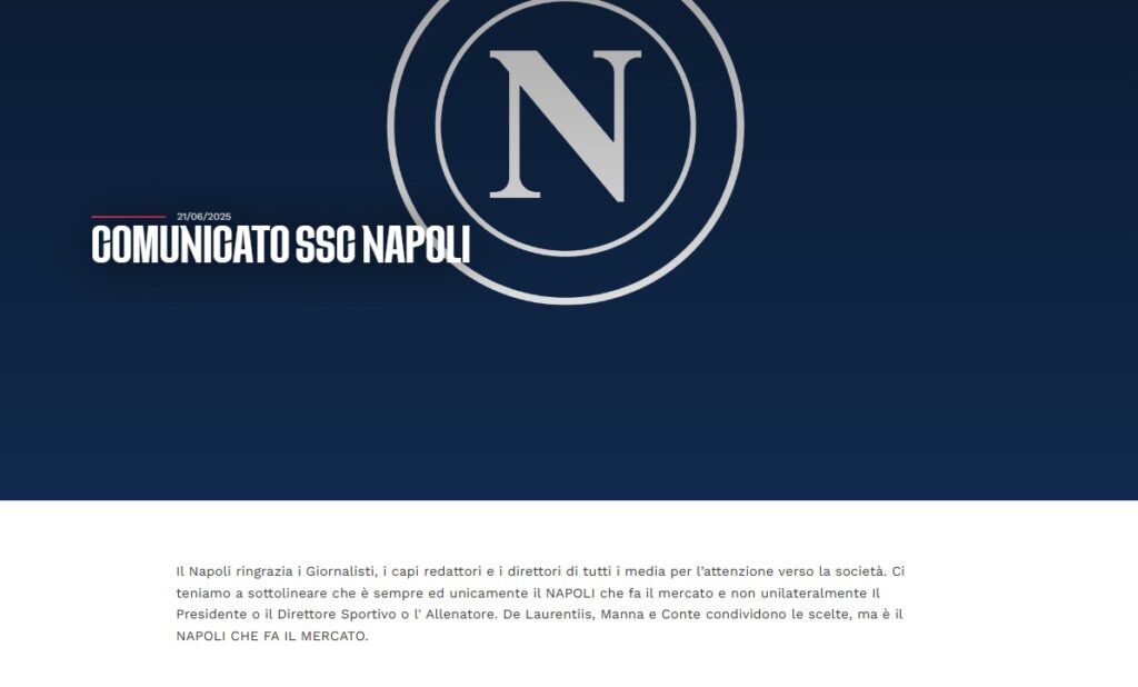 comunicato napoli