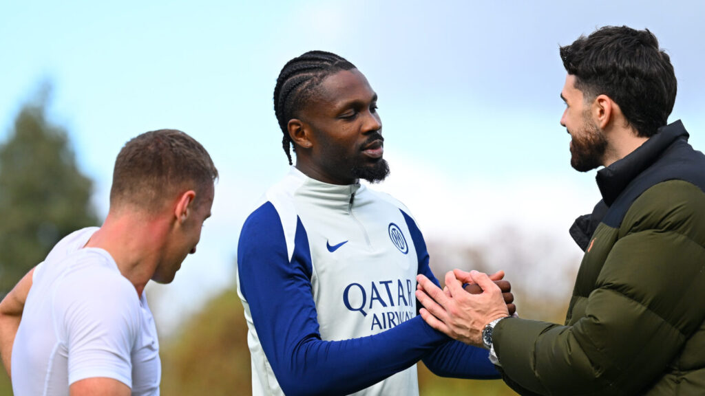 Alessandro Michieletto And Daniele Lavia Meet FC Internazionale Players