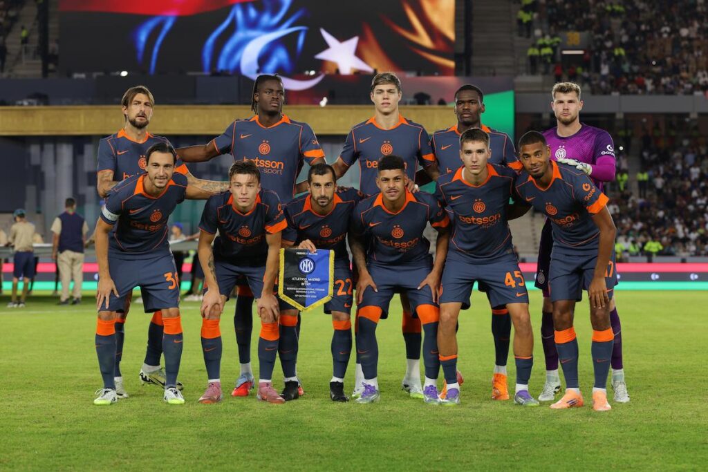 Players of FC Internazionale pose for photo prior Club Friendlies match between Atlètico Madrid and FC Internazionale on October 10, 2025 in Benghazi, Libya