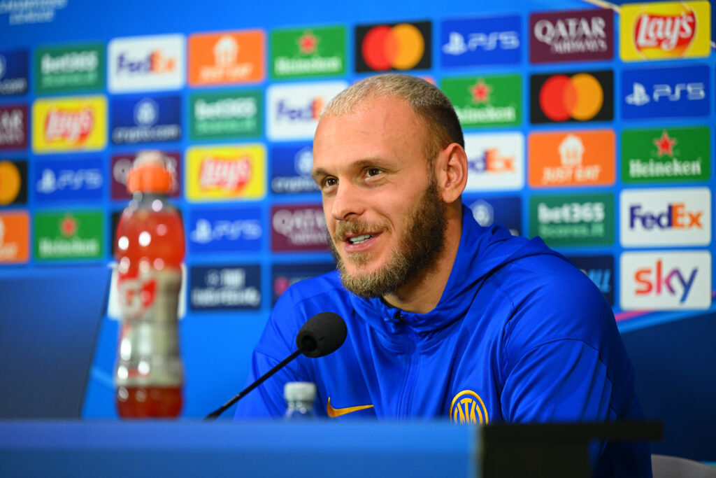 FC Internazionale Milano Training Session And Press Conference - UEFA Champions League 2024/25 League Phase MD5