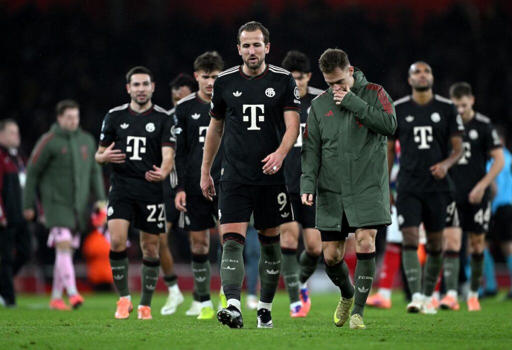 Harry Kane of Bayern Munich reacts during the UEFA Champions League
