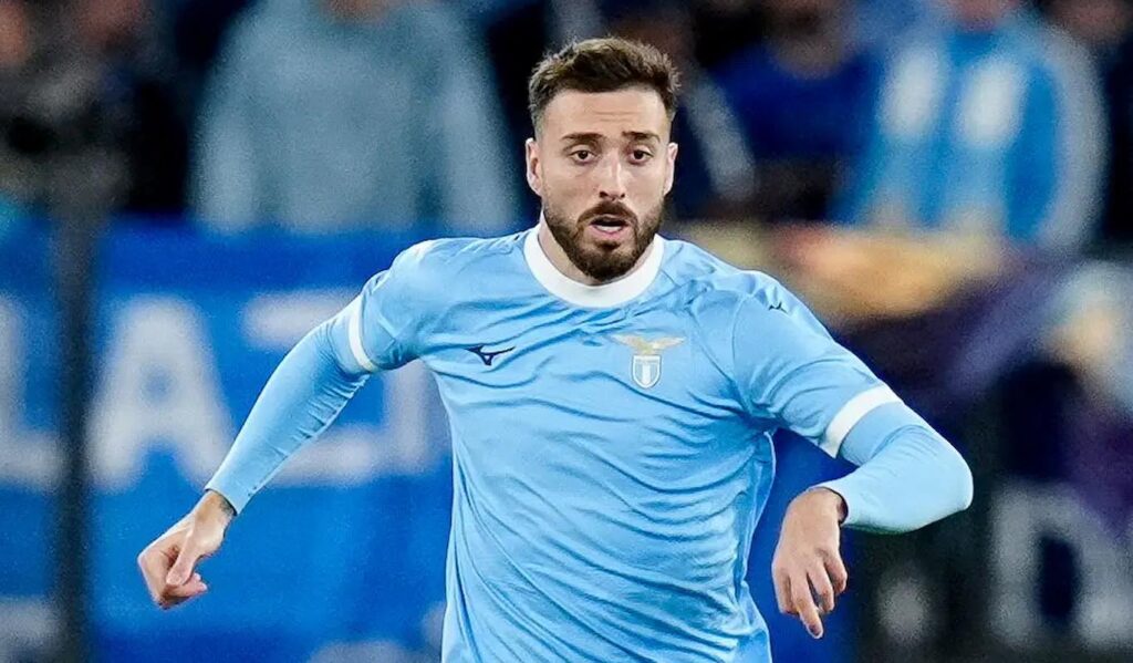 Mario Gila of SS Lazio in action