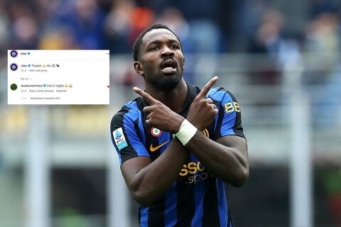 thuram esulta come lautaro inter fiorentina commento capitano