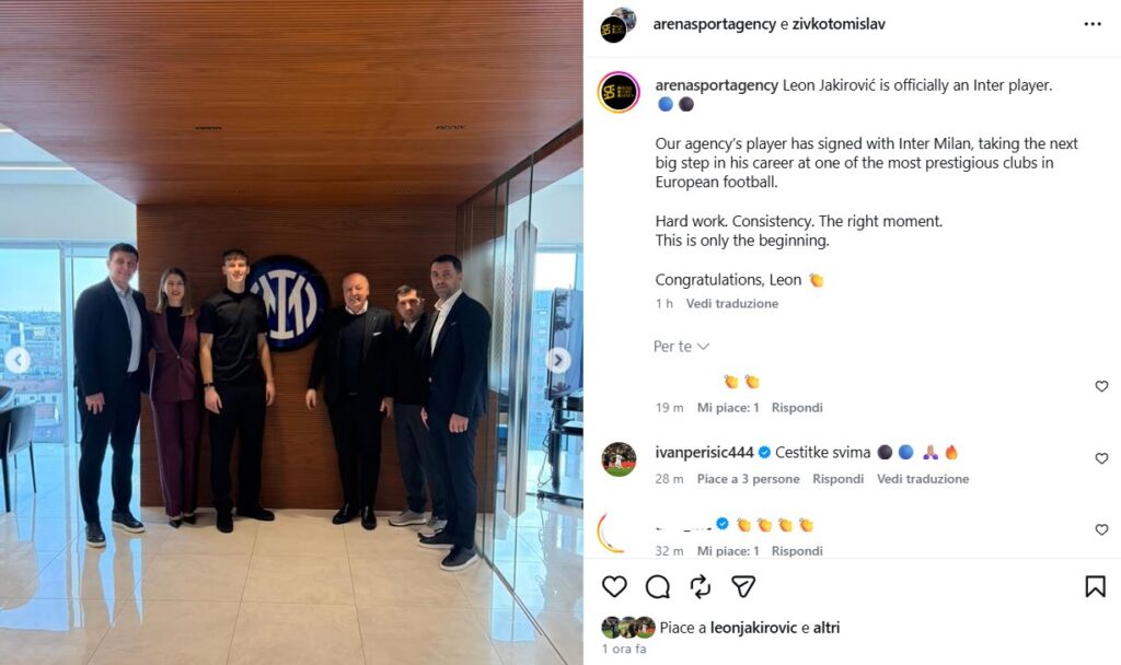 perisic applaude jakirovic all'inter