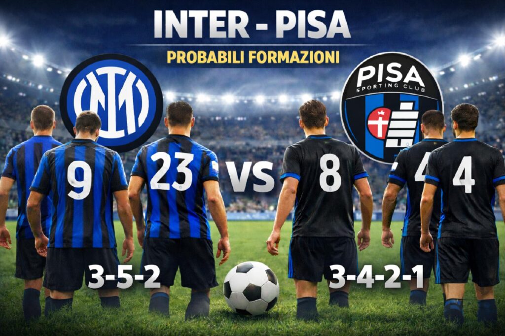 Inter-Pisa, le probabili formazioni