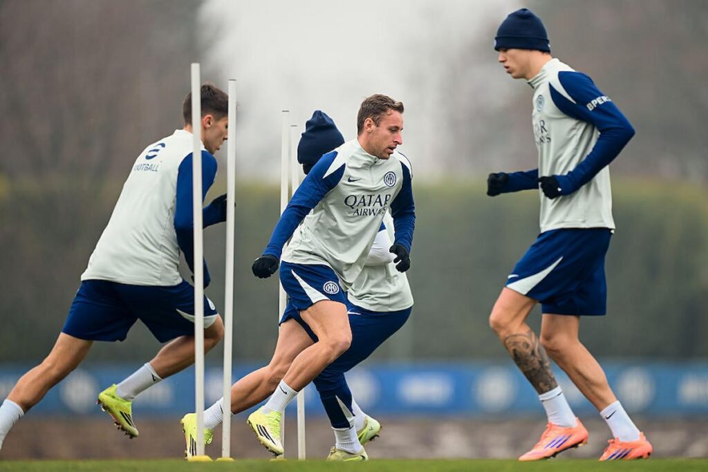 frattesi inter allenamento pinetina