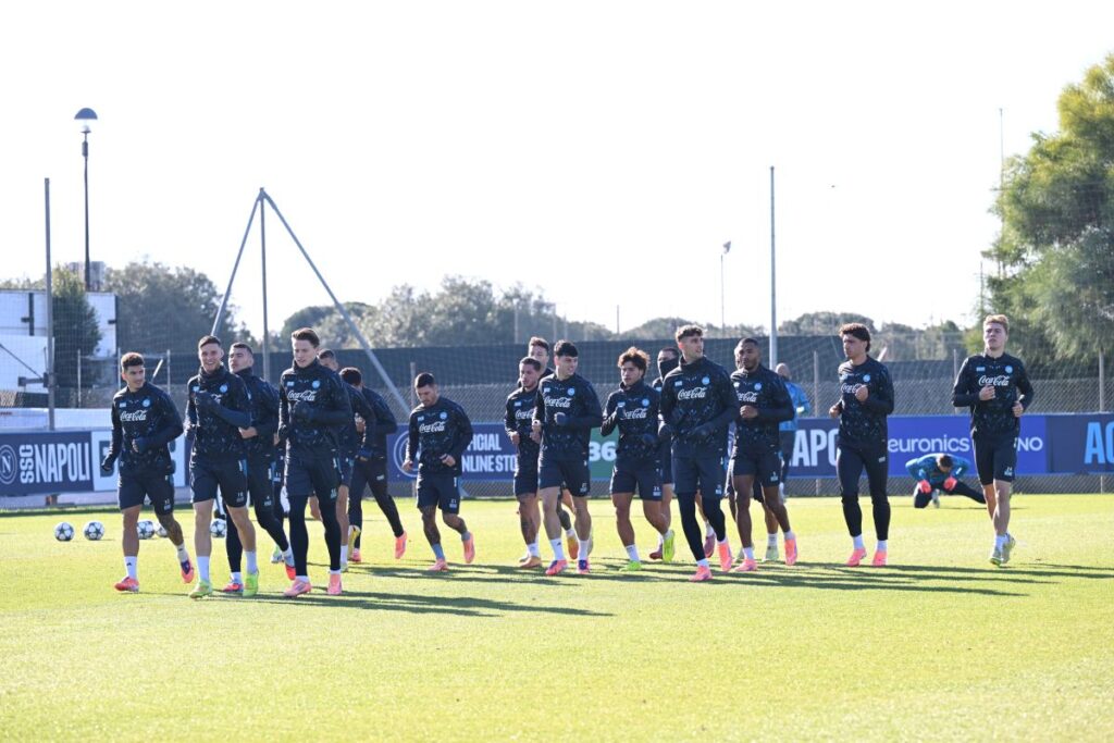 SSC Napoli Training Session And Press Conference - UEFA Champions League 2025/26 League Phase MD6