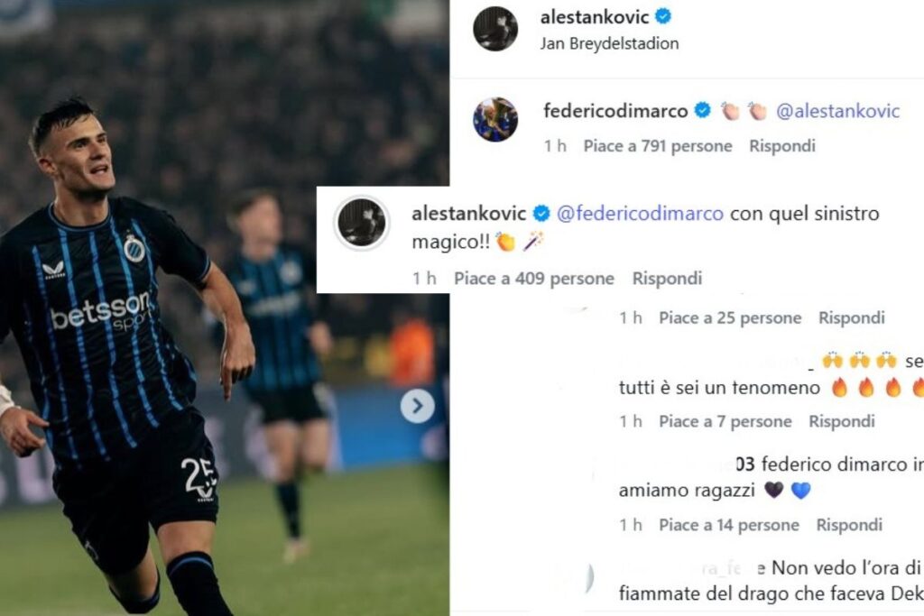 dimarco e stankovic siparietto sui social