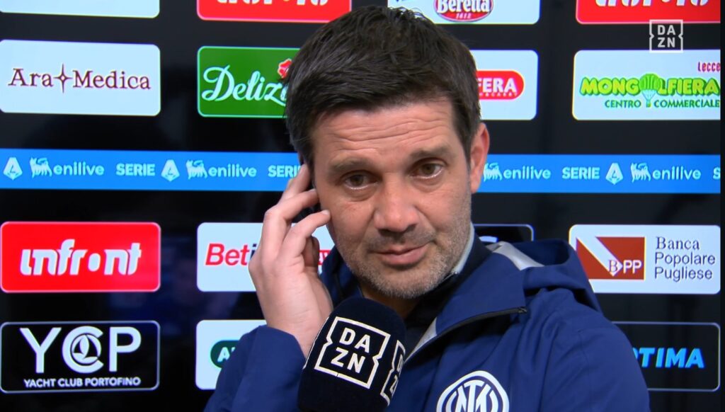 lecce inter dazn chivu