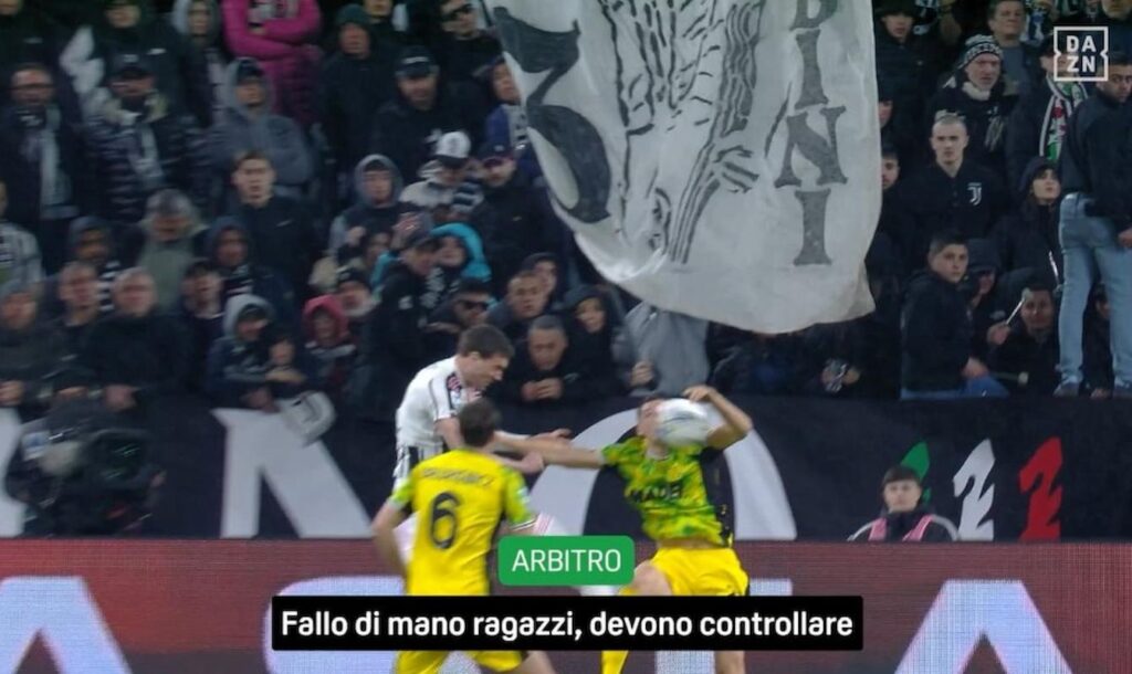 fallo di mano idzes juve sassuolo