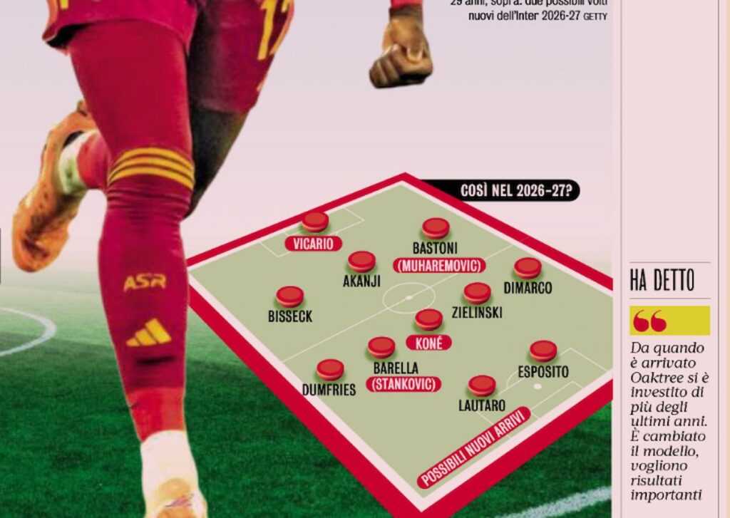 Gazzeta ipotizza nuova Inter