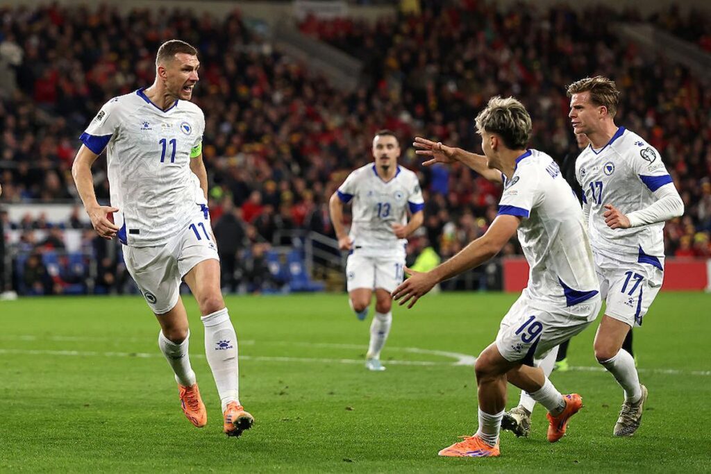 dzeko playoff gol vs galles