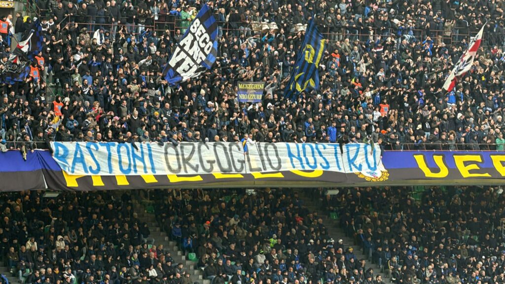 striscione per bastoni curva nord inter atalanta