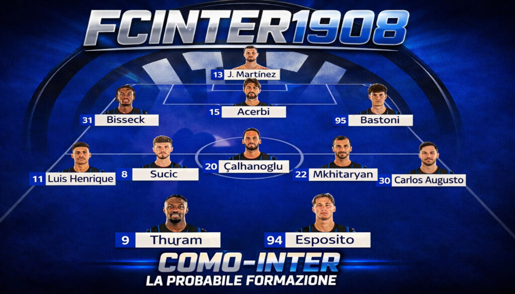 Como-Inter, la probabile formazione