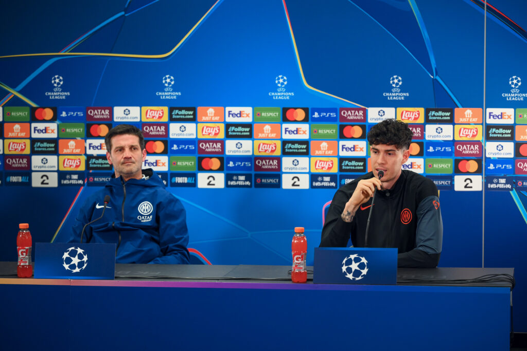 FC Internazionale Milano Training Session And Press Conference - UEFA Champions League 2025/26 League Knockout Play-off First Leg