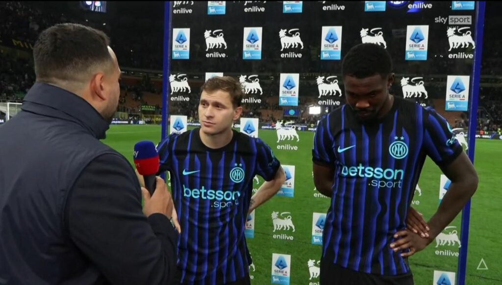 barella e thuram inter cagliari sky