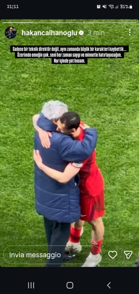 calhanoglu saluta lucescu