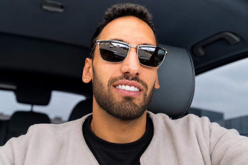 Calhanoglu in macchina