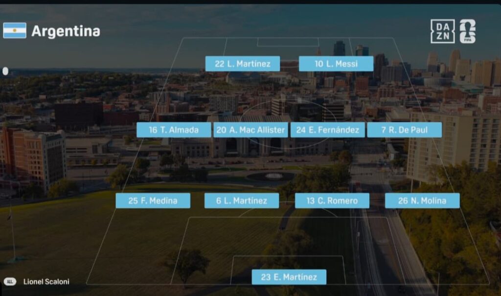 formazione argentina vs algeria dazn