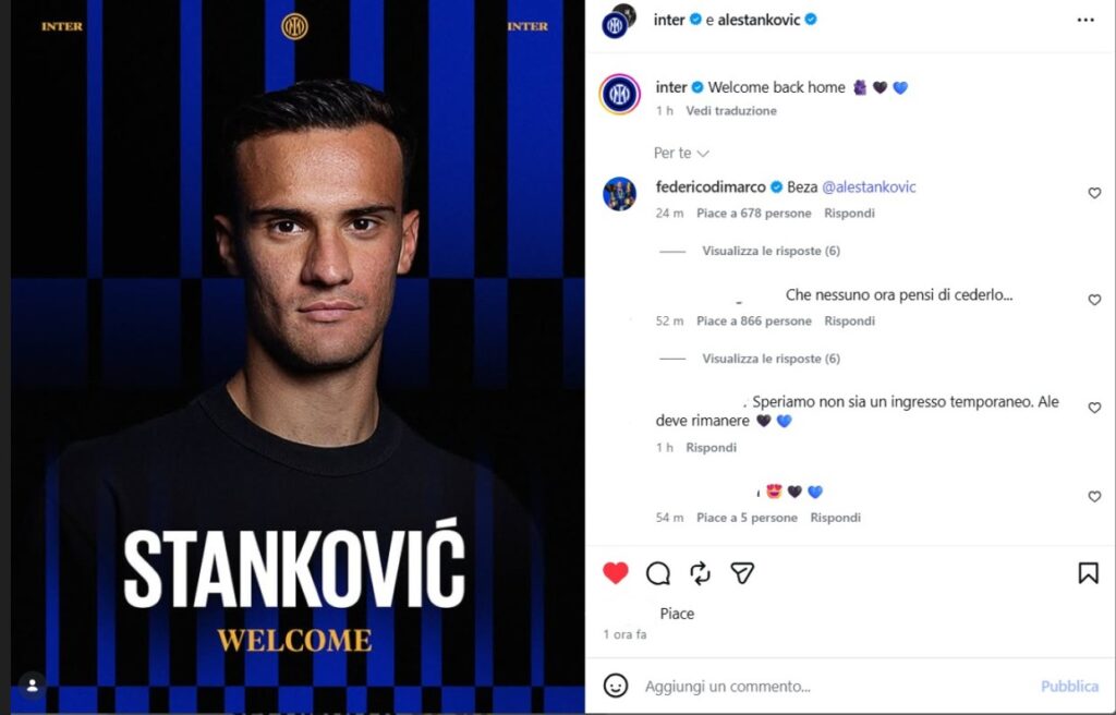 riacquisto stankovic commento dimarco